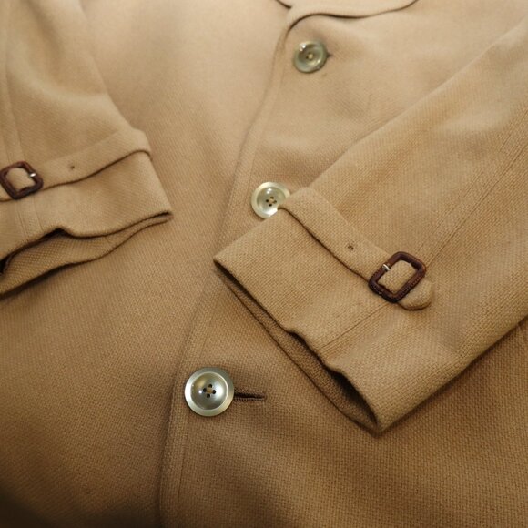Hickey Freeman Flight Coat Mens Vintage 1973 Tan Wool? Size 50** Approx Custom - Picture 8 of 14